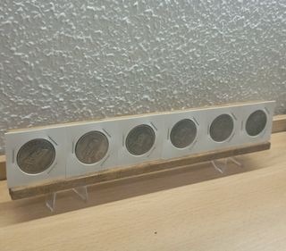 EXPOSITOR MADERA PARA MONEDAS DE 30CM + SOPORTES