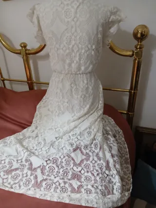 Abito pizzo bianco cotone