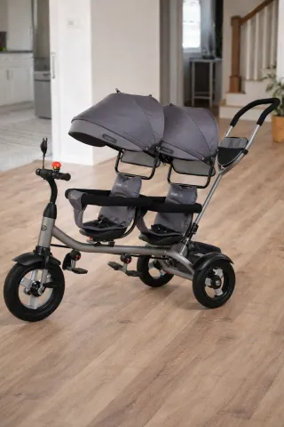 Bicicleta gemelar de paseo gris