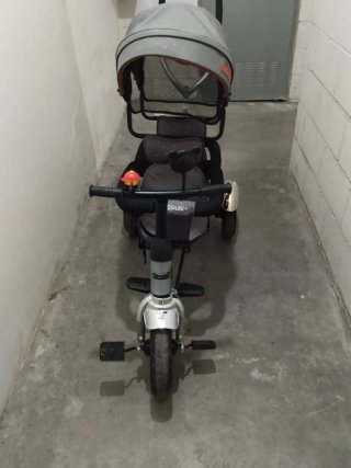 Bicicleta gemelar de paseo gris