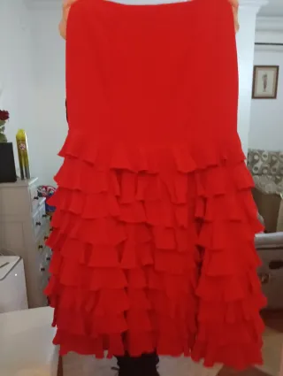 Falda flamenca volantes roja
