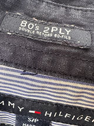 Camisa Tommy Hilfiger Azul Talla S 80's 2Ply