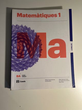 Libro matemàtiques 1 bachillerato