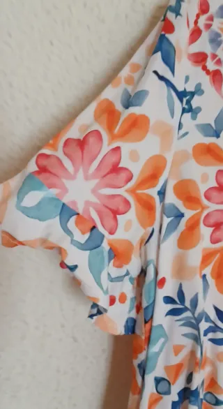 Camiseta FANNY MORGAN flores multicolor