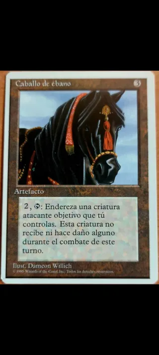 Carta magic artefacto Caballo de ébano