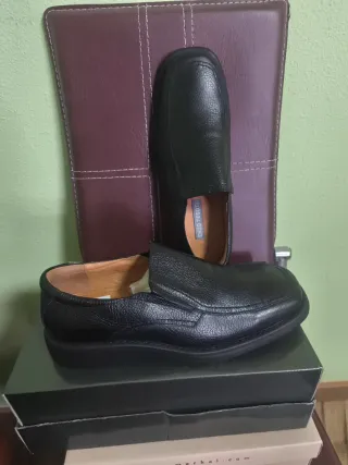 Zapatos de piel hombre negros