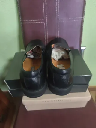 Zapatos de piel hombre negros