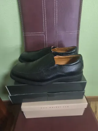 Zapatos de piel hombre negros