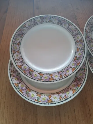 Set 4 piattini da dessert floreali