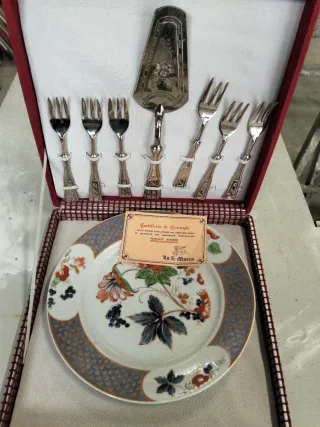 Servizio torta La S. Marco placcato argento