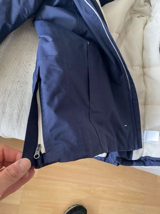 Chaqueta de invierno azul con capucha 12 años