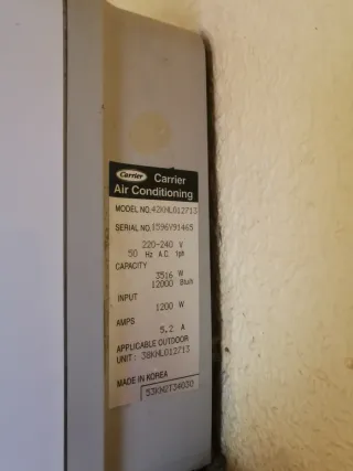 Aire Acondicionado Carrier Split Blanco