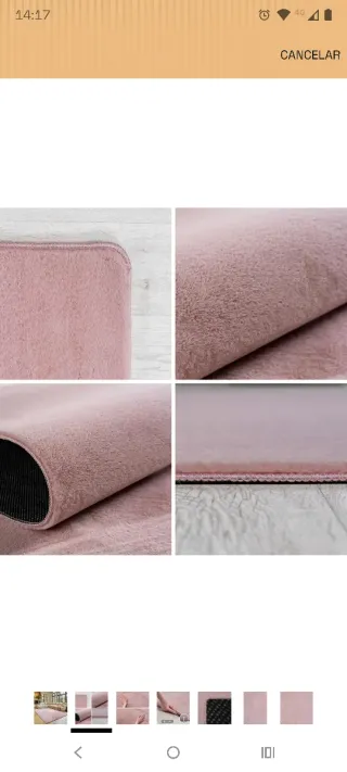 Alfombra pelito rosa 2.40 x 3.40, está sin abrir