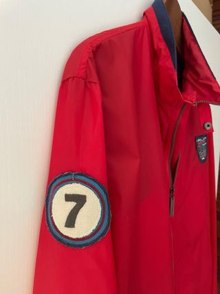 Chaqueta Varlion Racing Estilo Varsity Roja L