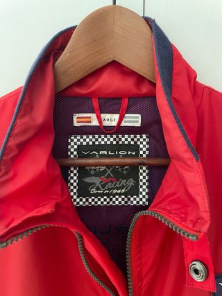 Chaqueta Varlion Racing Estilo Varsity Roja L