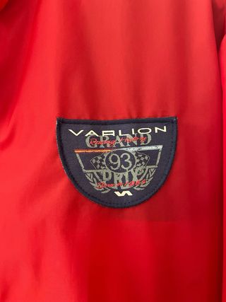 Chaqueta Varlion Racing Estilo Varsity Roja L