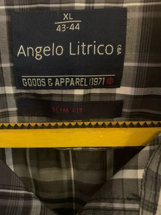Camisa cuadros Angelo Litrico T 43-44