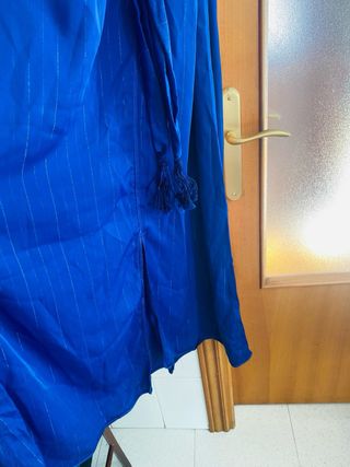 Vestido/Caftán Fiesta Azul y Dorado