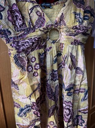 Vestido largo estampado fiesta talla L