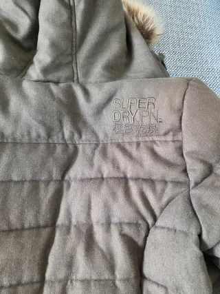 Parka abrigo Superdry T40 Verde con Capucha