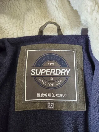Parka abrigo Superdry T40 Verde con Capucha