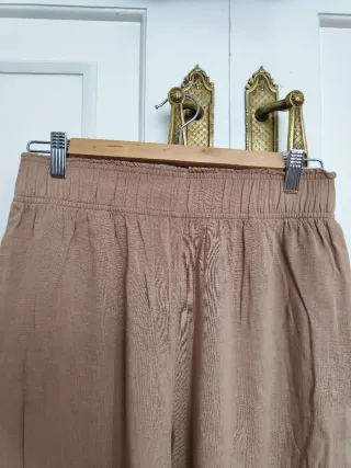 Conjunto pantalón y top marrón