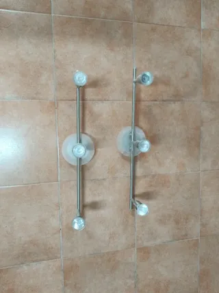 Lámparas de salón plata y cristal