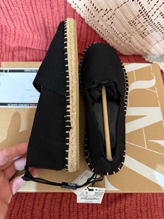 Alpargatas Zara Negras Talla 41 Nuevas