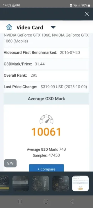 HP NVIDIA GeForce GTX 1060 3GB GDDR5