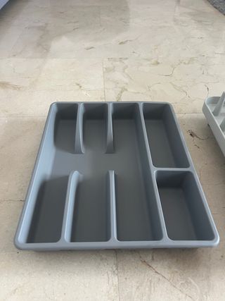 Organizador de cubiertos gris