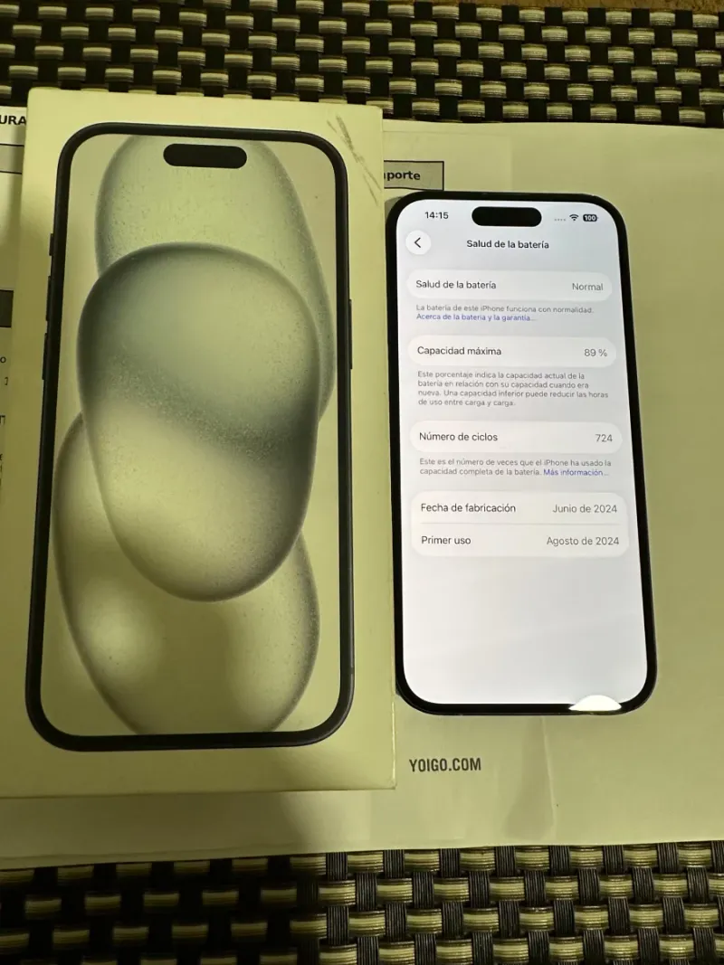 iPhone 15 (CAJA+FACTURA+CABLE) afbeelding 5