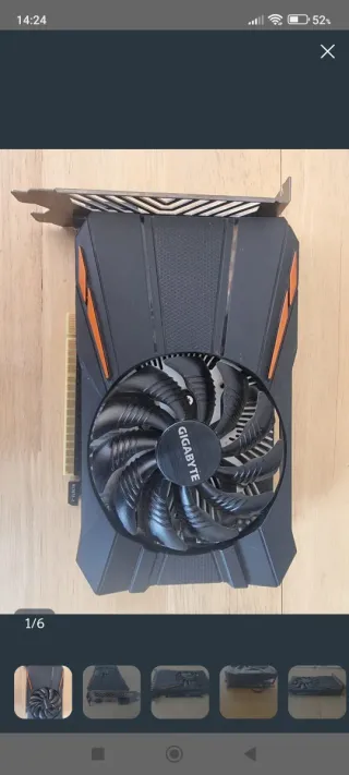 Gigabyte GTX 1050 Ti 4GB Tarjeta Gráfica