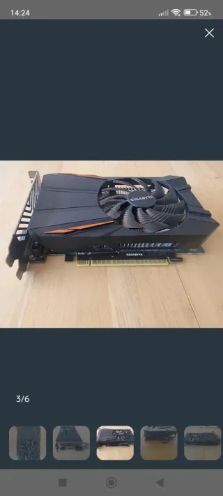Gigabyte GTX 1050 Ti 4GB Tarjeta Gráfica