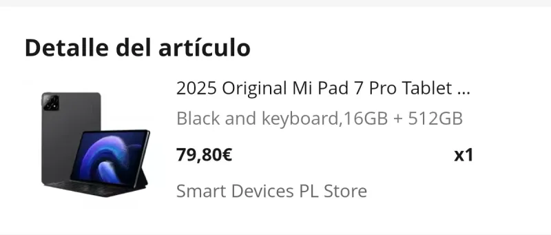 Tablet Mi Pad 7 Pro Negro 16GB 512GB afbeelding 4