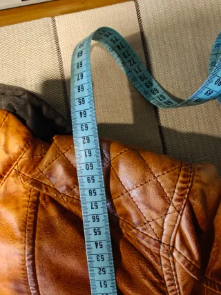 Chaqueta Cuero Marrón Trapper talla M