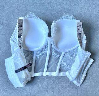 Corset Victoria's Secret Blanco Encaje