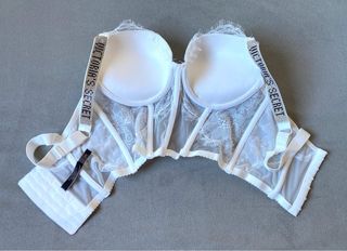 Corset Victoria's Secret Blanco Encaje