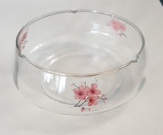 Set 2 Ciotole Vetro Rosa e Trasparenti