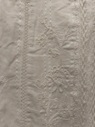 Blusa Algodón Blanca Bordada