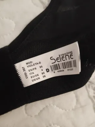 Sujetador negro con encaje