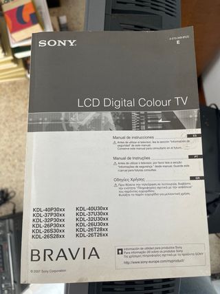 Televisión Sony Bravia Plata