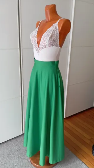 Falda Maxi Verde Vintage