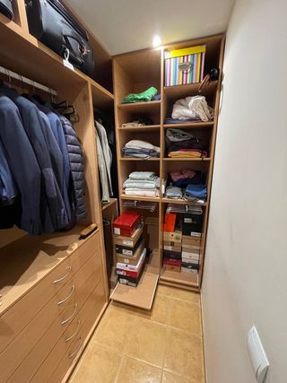 Armario Ropero Vestidor 4 módulos color haya .