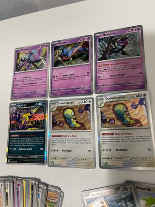 Lote cartas Pokémon: comunes, reverse y holo