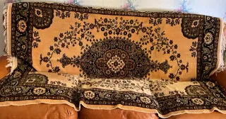 Tappeto beige e marrone 135x194 cm