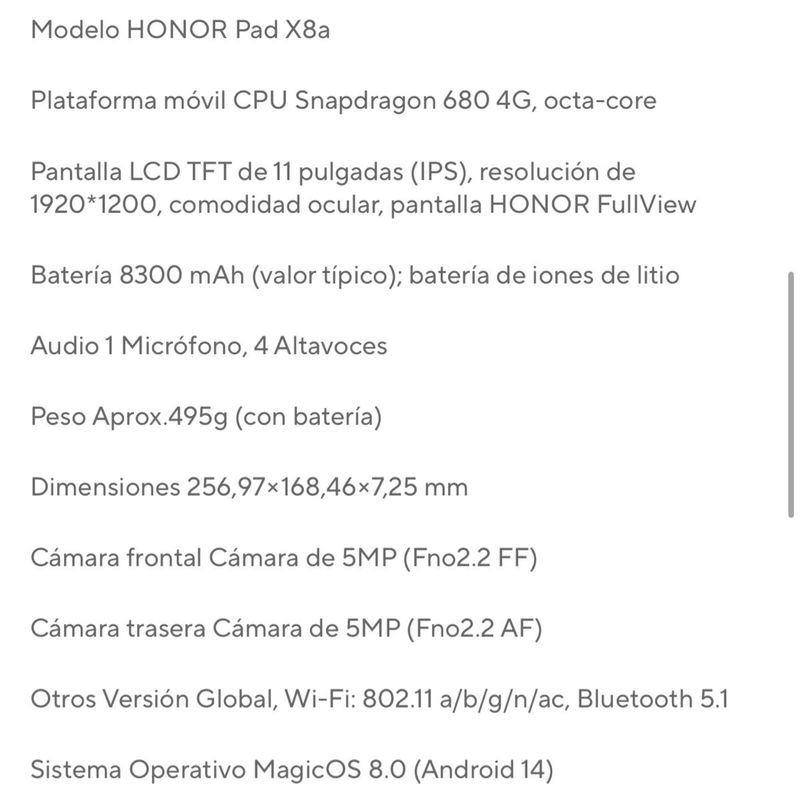Honor Pad X8a afbeelding 4