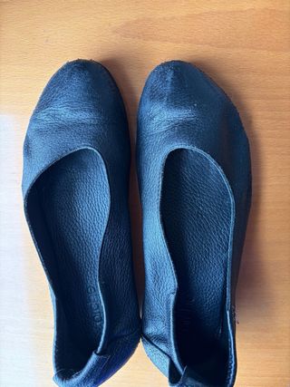 Zapatos bailarina cuero negro T.37
