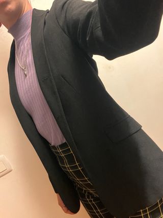 Americana Zara Gris Oscuro Talla 36