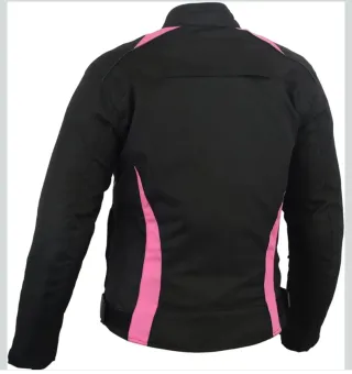 Chaqueta Moto LOVO Negra y Rosa Talla M
