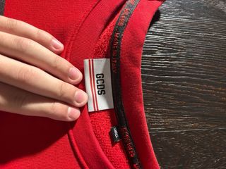 Felpa GCDS Rosso con Maxi Logo